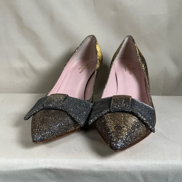 Kate Spade Shimmer Bow Heels - Picture 4 of 9